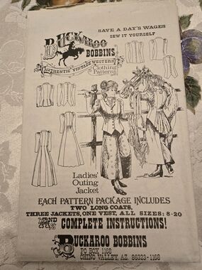 Ladies' Outing Jacket Sewing Pattern - Black & White Sz 8-20